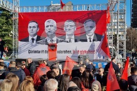 Македония - протест