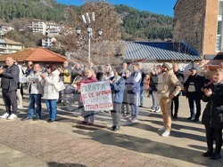 Смолян - изсичане на дървета - протест