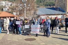 Смолян - изсичане на дървета - протест