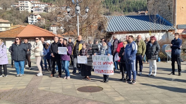 Смолян - изсичане на дървета - протест