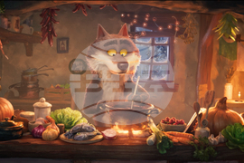 France Christmas Wolf