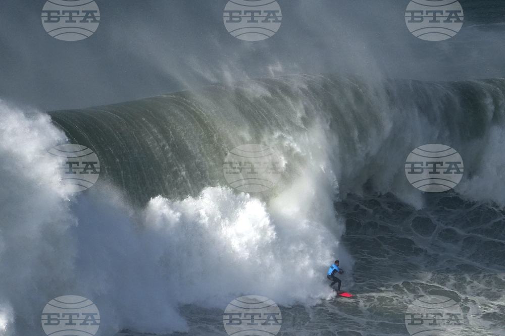 APTOPIX Portugal Big Wave Surfing