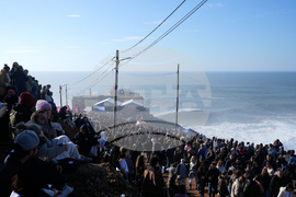 APTOPIX Portugal Big Wave Surfing
