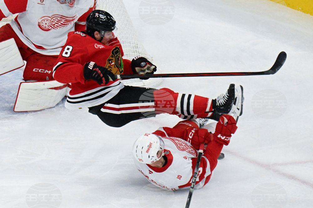 Red Wings Blackhawks Hockey