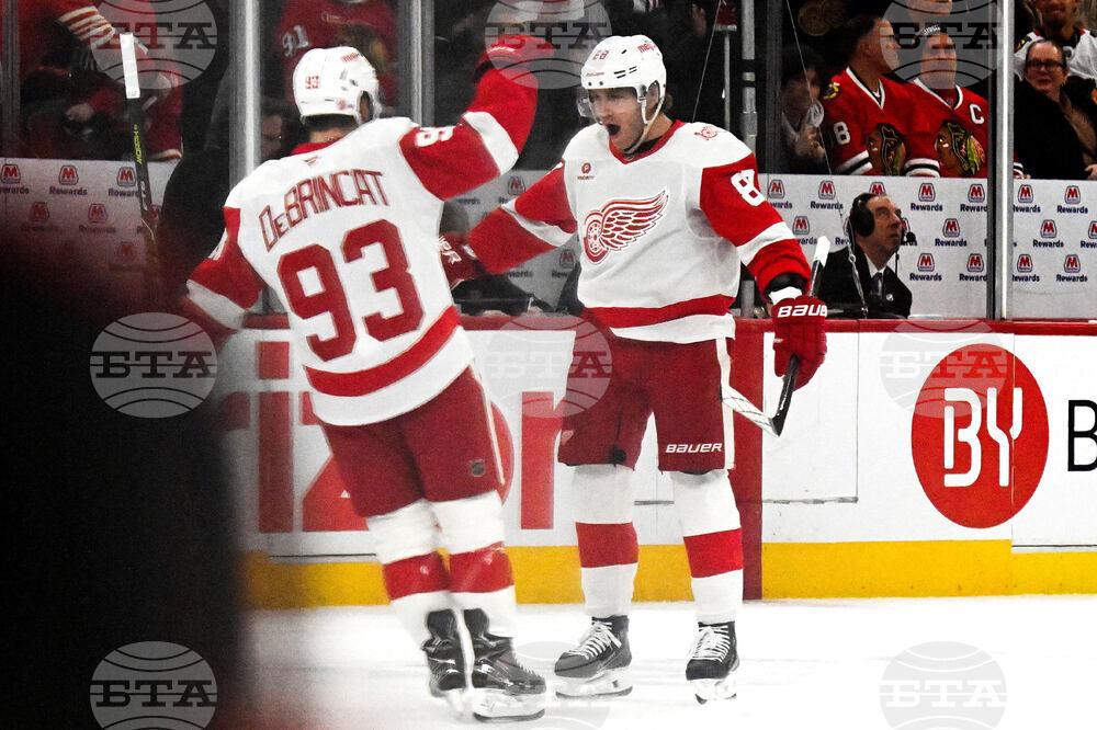 Red Wings Blackhawks Hockey