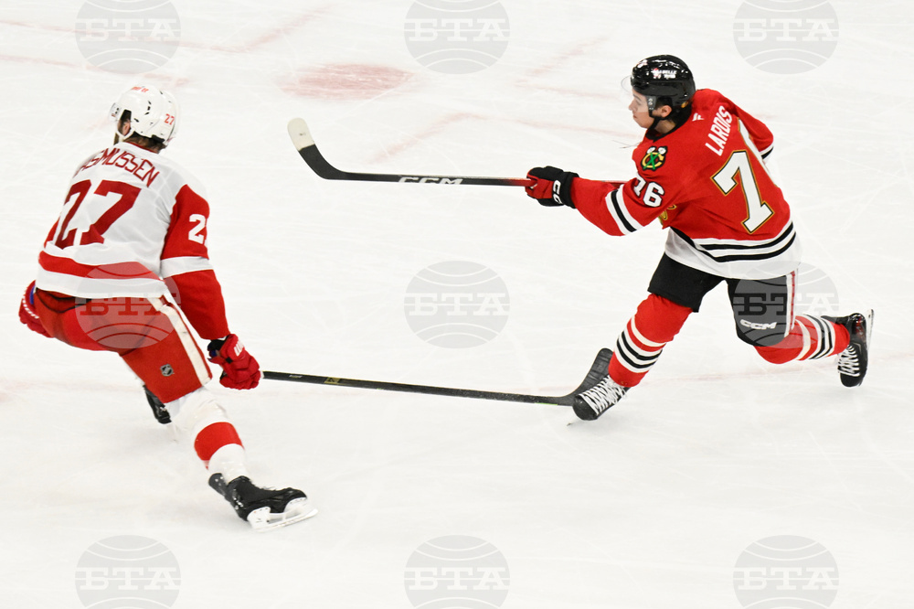 Red Wings Blackhawks Hockey