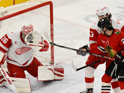 Red Wings Blackhawks Hockey