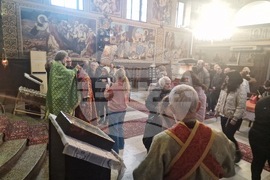 Търговище - храм „Св. Йоан Рилски“ - неделна служба и проповед