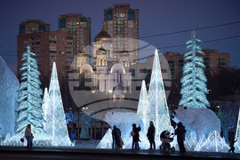 Russia Christmas Holiday Lights