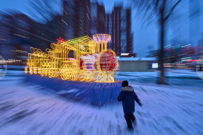 Russia Christmas Holiday Lights