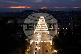 Greece Daily Life Holiday Lights