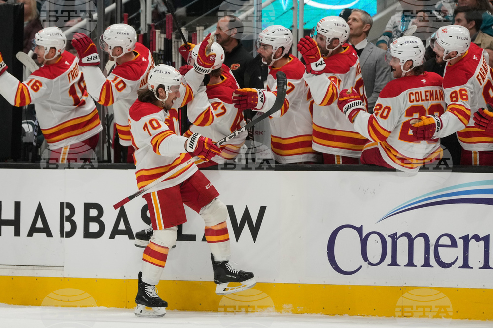 Flames Sharks Hockey