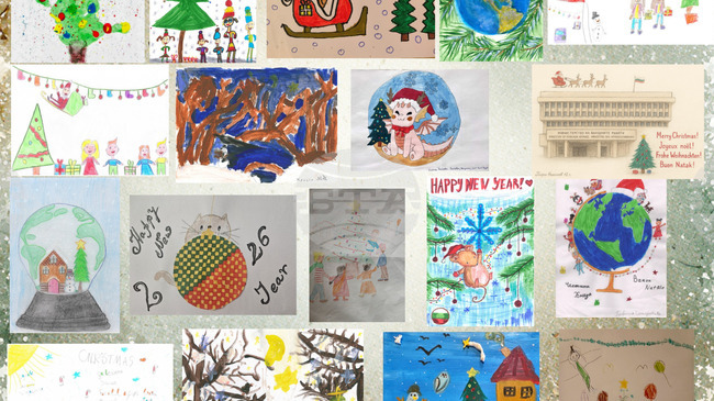 Отличени са 18 деца в конкурса за детска рисунка на МВнР, посветен на изработването на официалната коледна картичка на ведомството