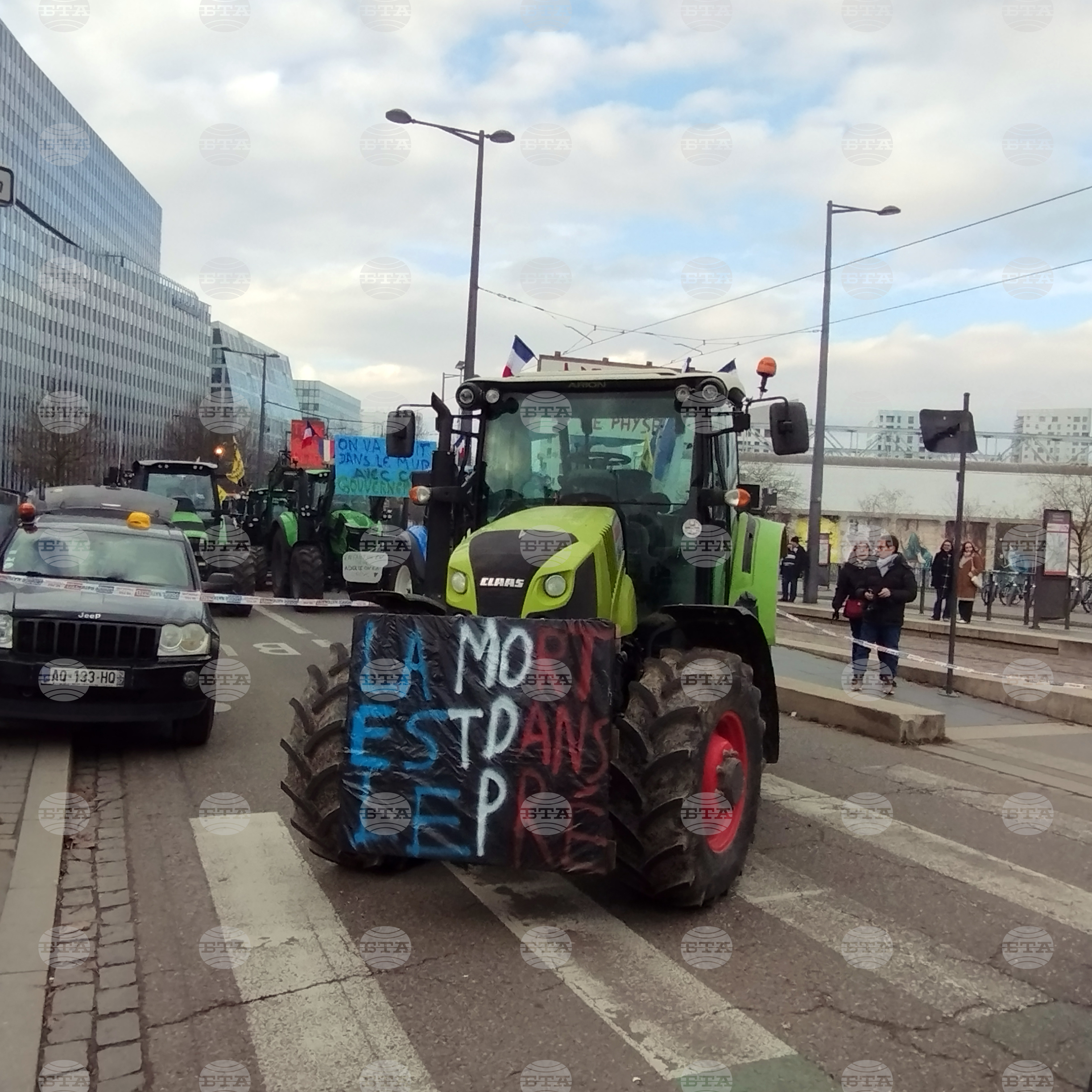 Страсбург - протест - земеделци