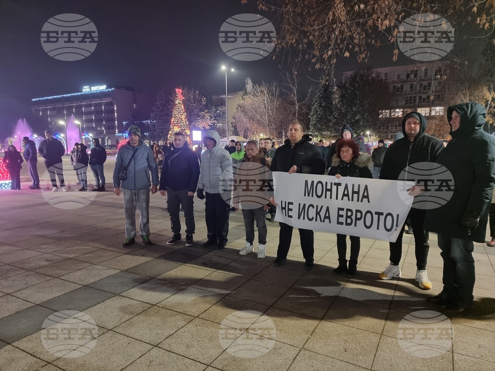 Граждани на Монтана протестираха срещу въвеждането на еврото