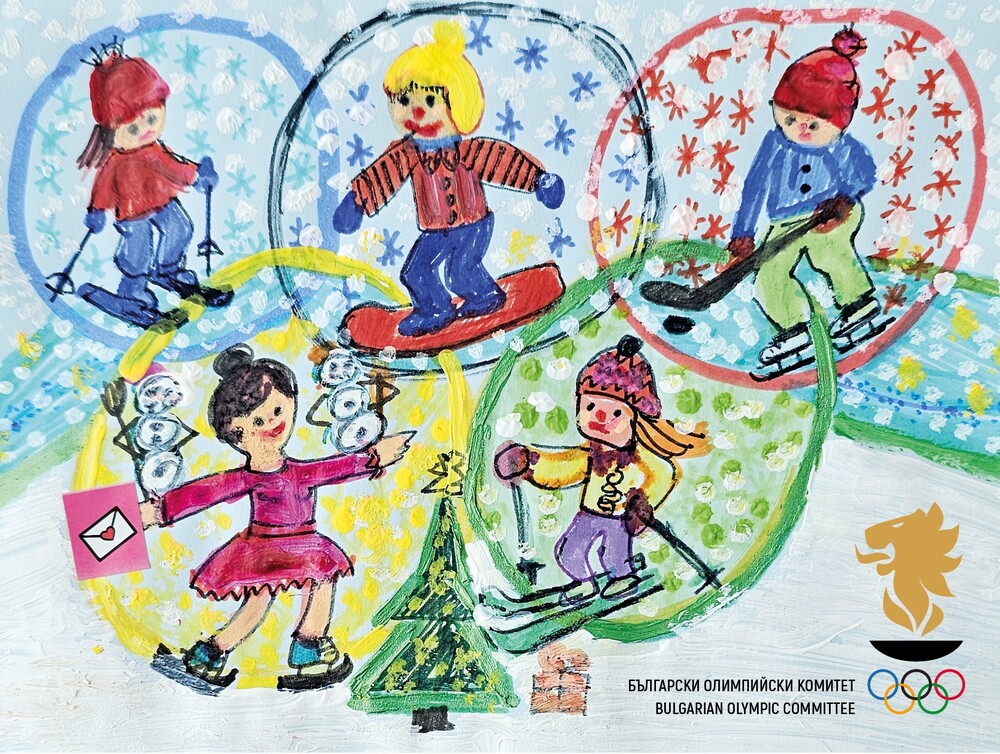 Деца художници нарисуваха коледните картички на БОК