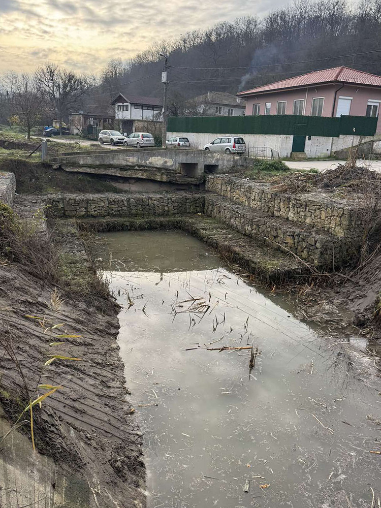 Почистиха канала между двете платна на бул. „Васил Левски“