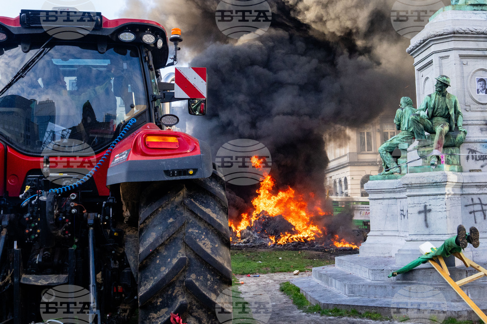 Белга: Властите в Брюксел почистиха над 50 тона отпадъци след вчерашния протест на фермери