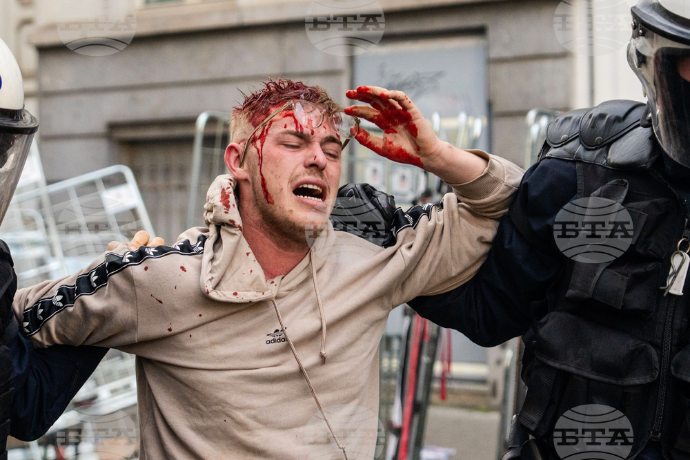 APTOPIX Belgium Europe Summit