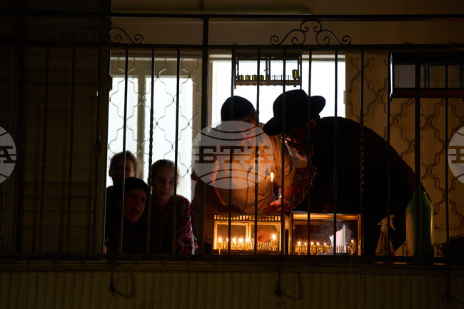 APTOPIX Israel Hanukkah