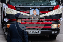 APTOPIX Hong Kong Firefighter Funeral