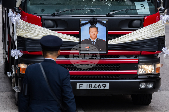 APTOPIX Hong Kong Firefighter Funeral