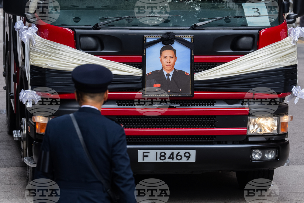 APTOPIX Hong Kong Firefighter Funeral