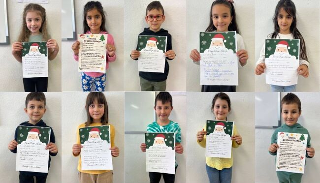 Писма до Дядо Коледа писаха ученици от Българското културно-просветно училище „Паисий Хилендарски“ в Памплона, Испания