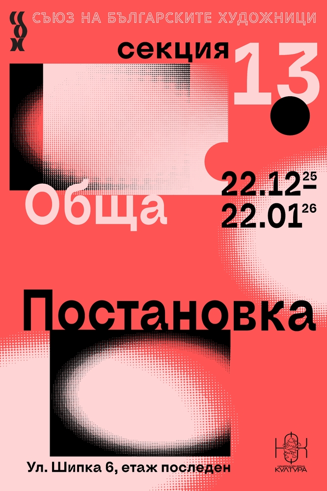 Секция 13 на Съюза на българските художници подрежда изложбата „Обща постановка“