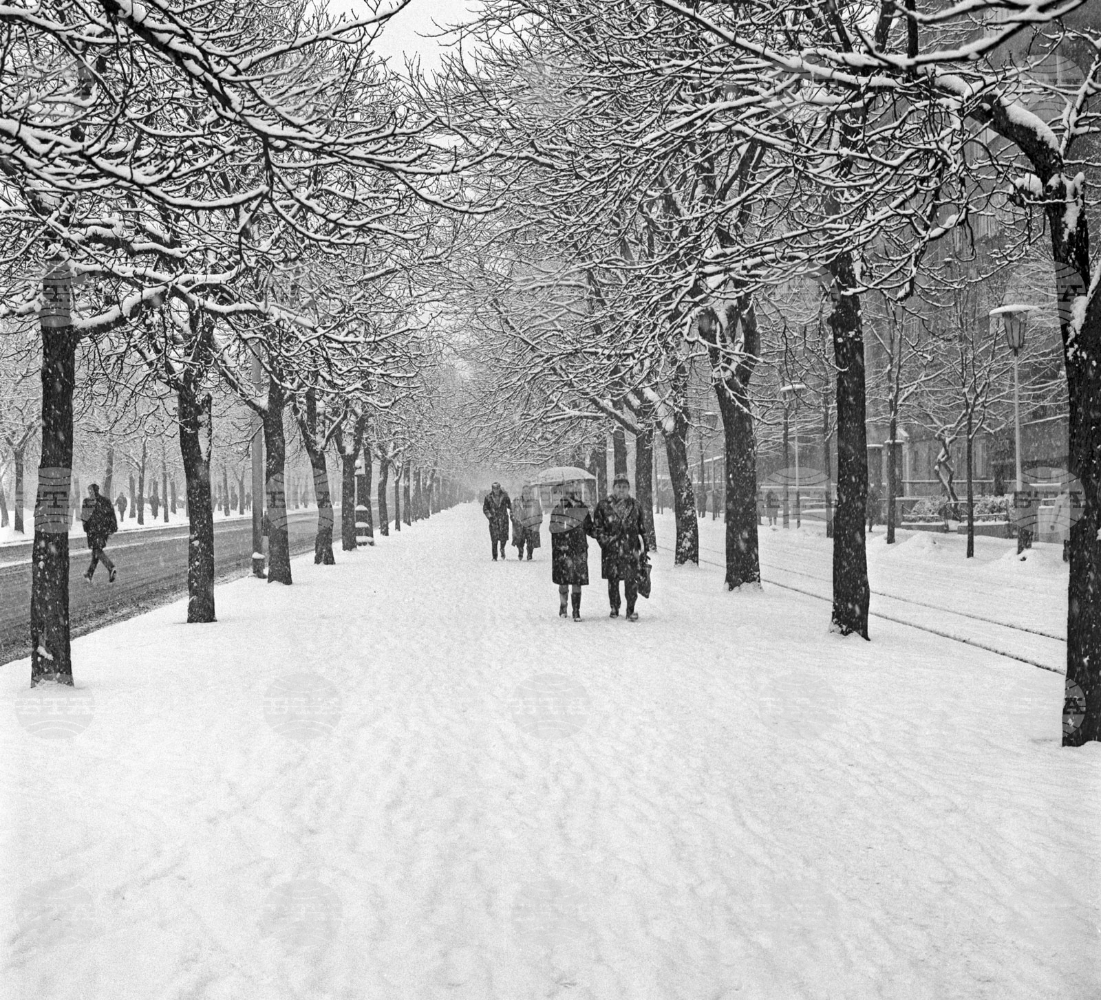 Снежна София през 1967 година