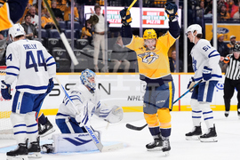 APTOPIX Maple Leafs Predators Hockey