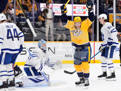 APTOPIX Maple Leafs Predators Hockey