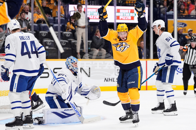 APTOPIX Maple Leafs Predators Hockey