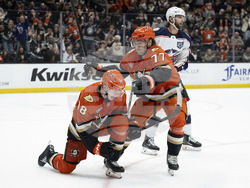 APTOPIX Blue Jackets Ducks Hockey