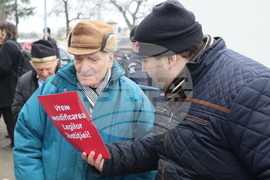 Румъния - Букурещ - президентски дворец Котрочени - демонстрация