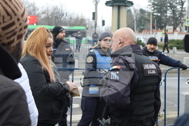 Румъния - Букурещ - президентски дворец Котрочени - демонстрация