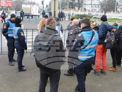 Румъния - Букурещ - президентски дворец Котрочени - демонстрация