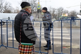 Румъния - Букурещ - президентски дворец Котрочени - демонстрация