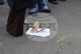 Румъния - Букурещ - президентски дворец Котрочени - демонстрация