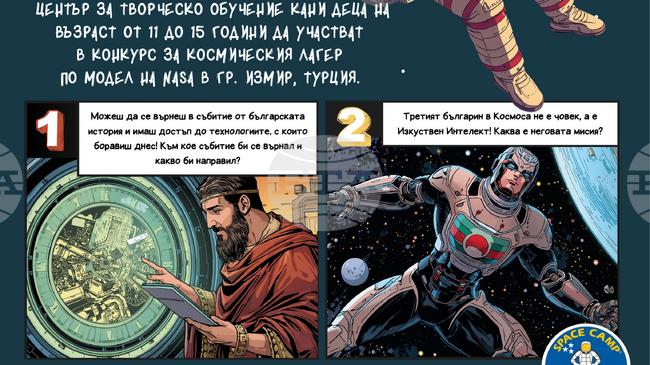 Конкурсът за космическия лагер по модел на НАСА - Space Camp в Турция, започва за учебната 2025/2026 година
