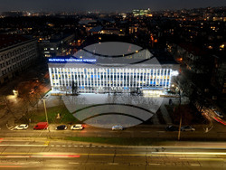 Българска телеграфна агенция - сграда - празнично осветление за Коледа