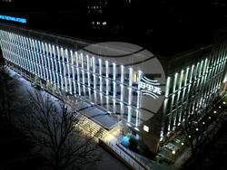 Българска телеграфна агенция - сграда - празнично осветление за Коледа