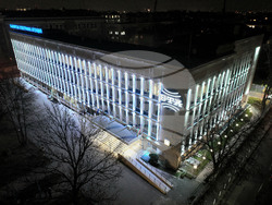 Българска телеграфна агенция - сграда - празнично осветление за Коледа