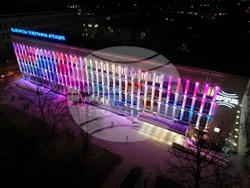 Българска телеграфна агенция - сграда - празнично новогодишно осветление