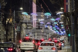 Сърбия - Белград - празнична украса
