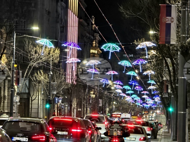 Сърбия - Белград - празнична украса