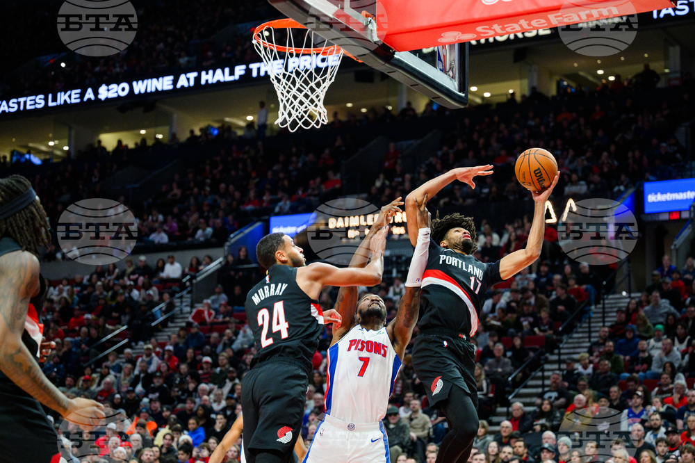 Pistons Trail Blazers Basketball