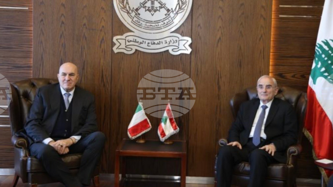 ННА: Италия потвърди ангажимента си към сигурността в Южен Ливан и подкрепата си за ливанската армия