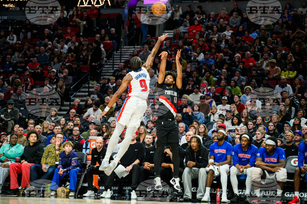 Pistons Trail Blazers Basketball