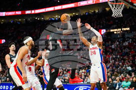Pistons Trail Blazers Basketball